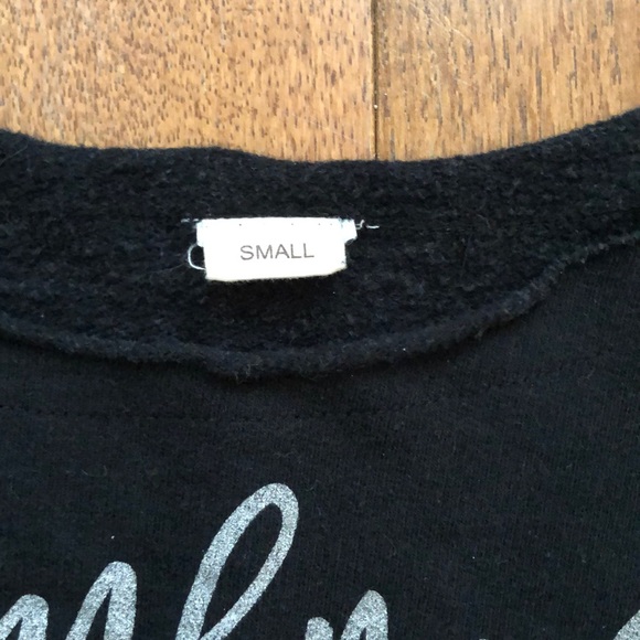 Cheekys black off the shoulder sweatshirt small - Picture 2 of 4